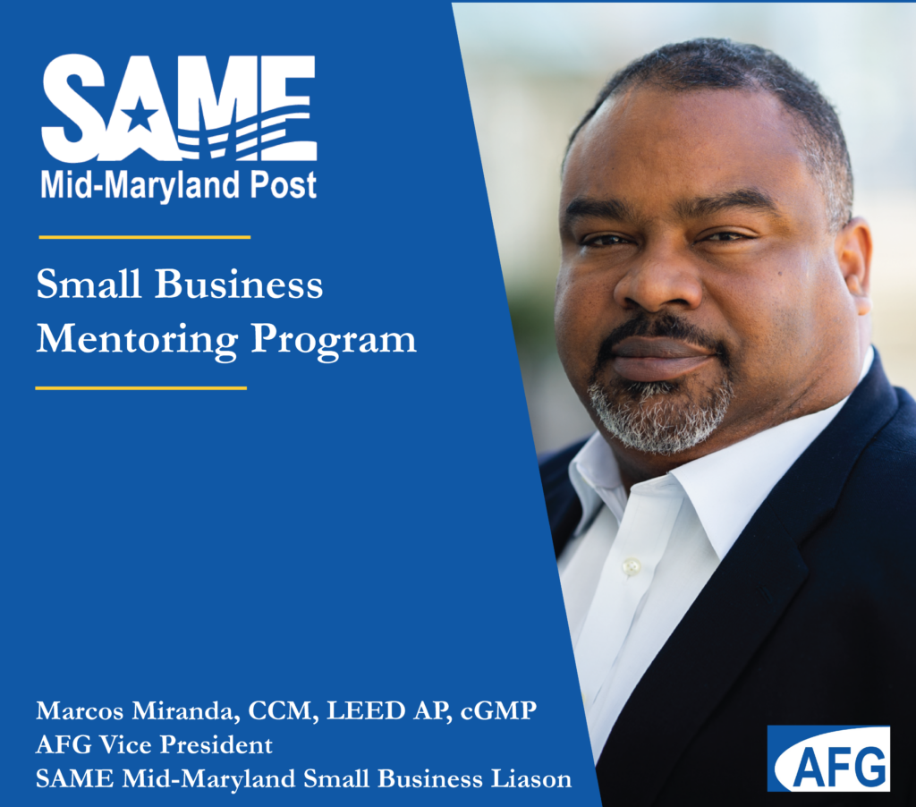 AFG VP Helps Establish SAME Mid-Maryland Small Business Mentoring Program